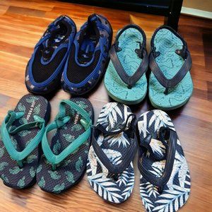 Childrens Summer Beach Water Shoes Flip Flop Bundle lot  Size 6-8
